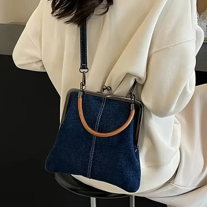 Handtas Dames - Retro Klikslot Tas met Rond Handvat | Chique