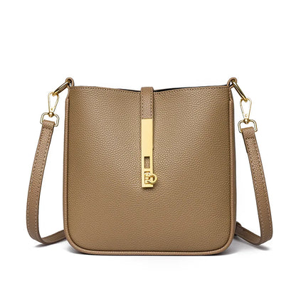 Crossbody Tas Dames - Strakke Tas met Gouden Draaislot | Chique