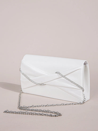 Tas Dames - Glanzende Clutch met Ketting | Elegant