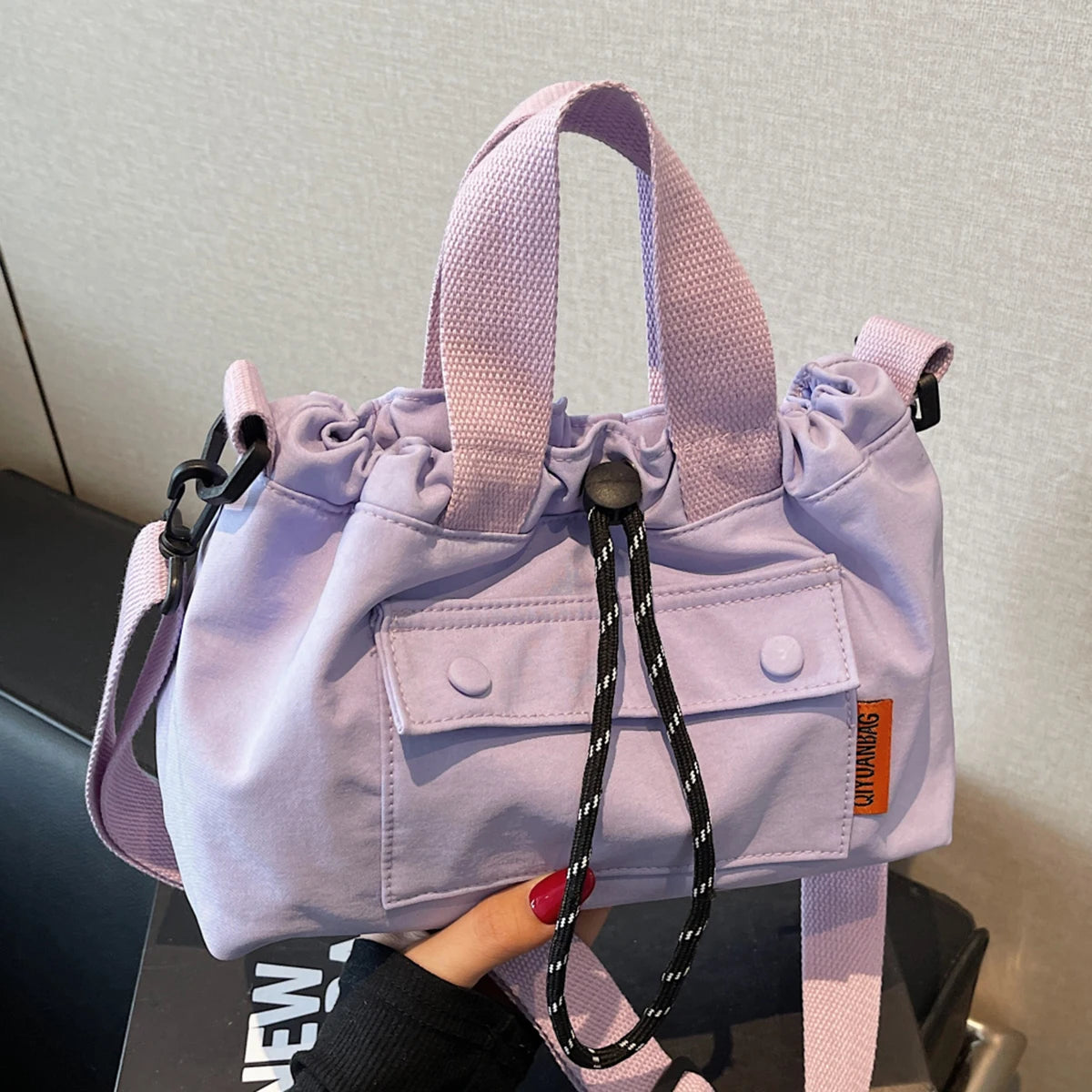 Crossbody Tas Dames - Mini Tas met Voorvakken en Brede Riem | Casual