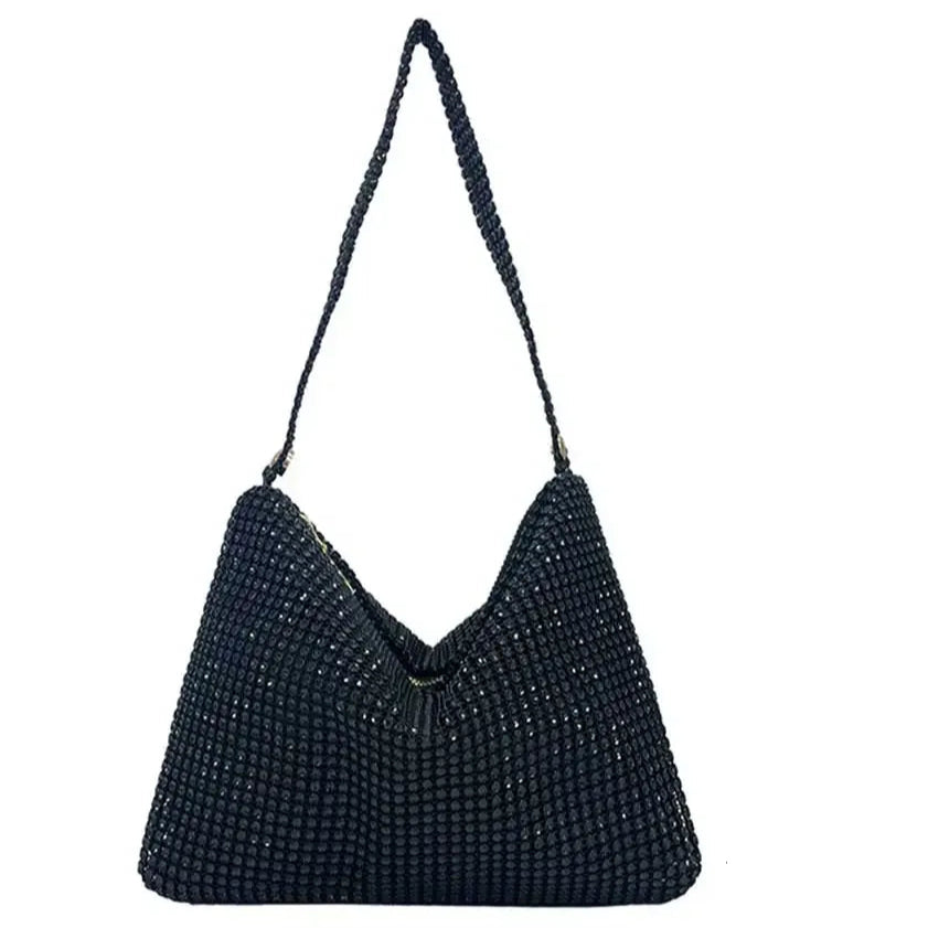Handtas Dames - Glitter Avondtas met Strass Details | Elegant