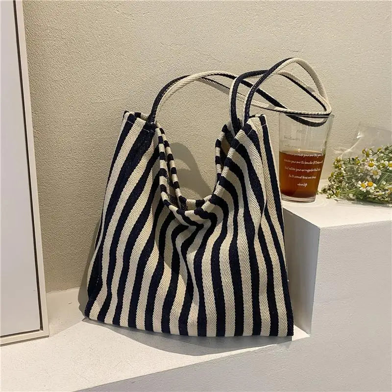 Shopper Dames - Grote Tote Bag met Streepjesprint | Casual