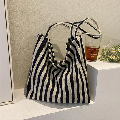 Shopper Dames - Grote Tote Bag met Streepjesprint | Casual
