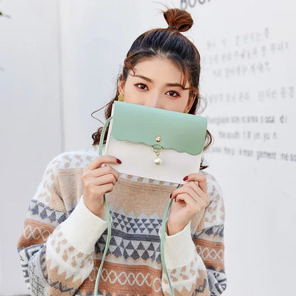 Tas Dames - Crossbody Schoudertas met Parelornament en Flap | Zoet