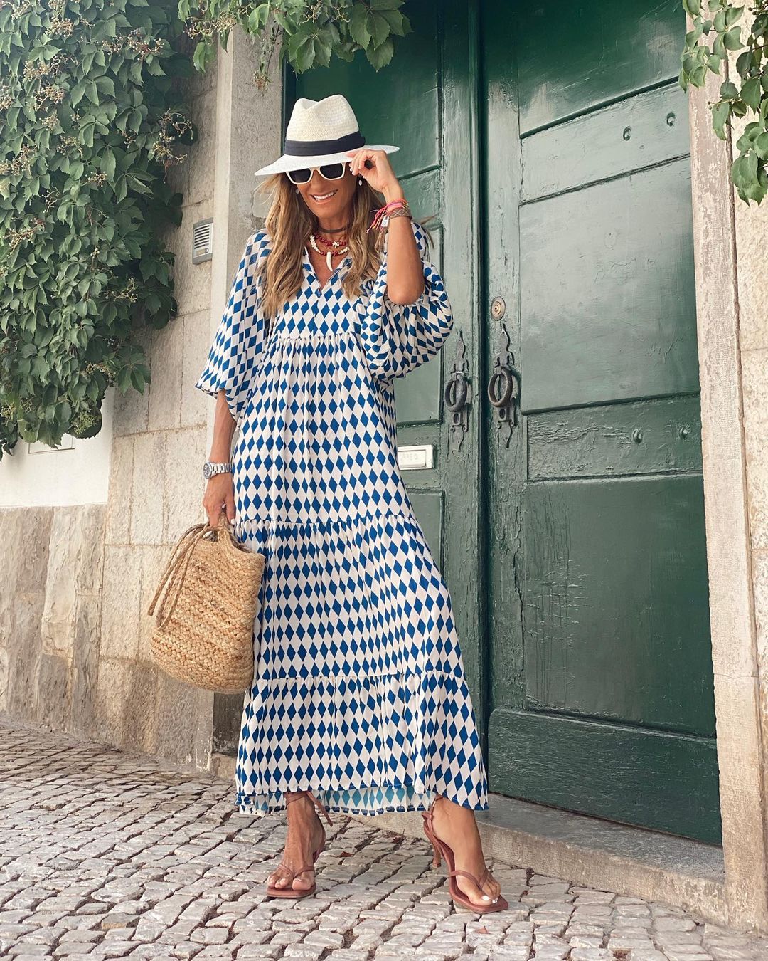 Maxi Jurk Dames - Oversized met Stippenprint | Zomer