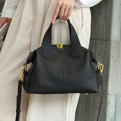 Tas Dames - Handtas met Dubbele Rits en Gouden Hardware | Chique
