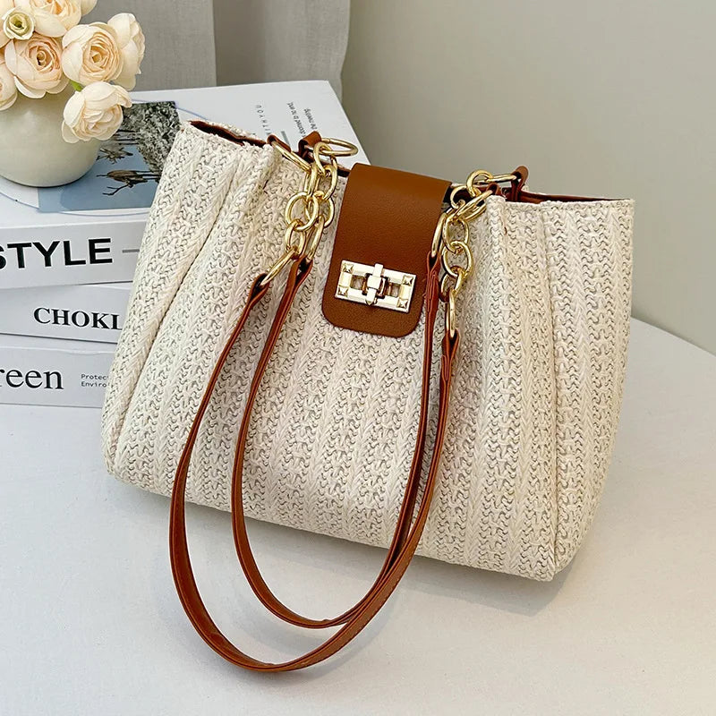 Tas Dames - Pluche Schoudertas met Handvat en Riem | Casual