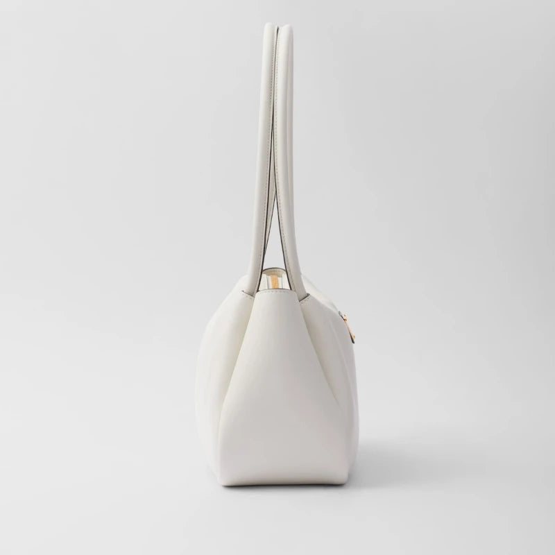 Handtas Dames - Strakke Schoudertas met Gouden Gesp en Boog | Chique