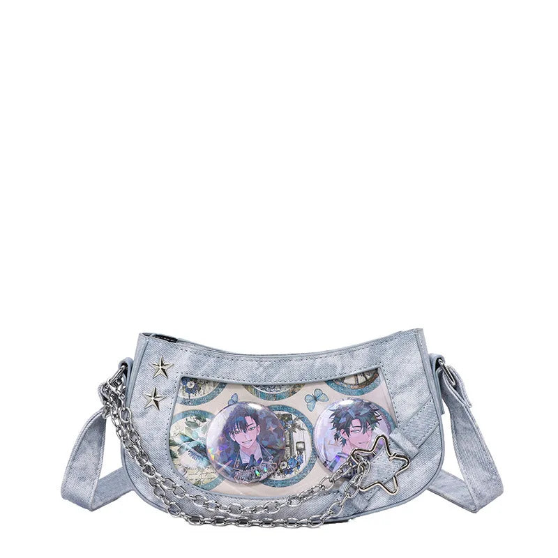Tas Dames - Crossbody Tas met Ketting en Sterrendetails | Stoer