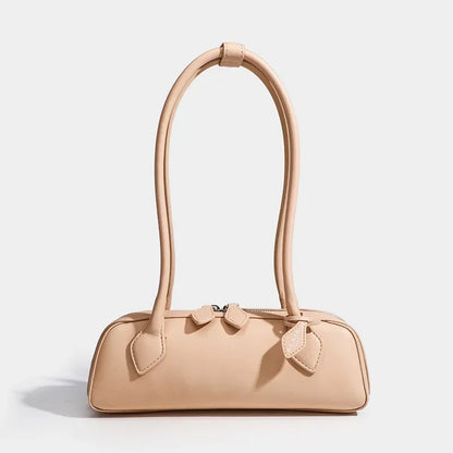 Tas Dames - Schoudertas met Hoge Boog en Bladdetail | Chique
