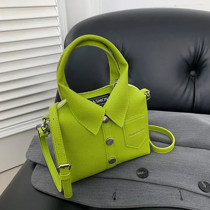Handtas Dames - Mini Bag met Kraagdetail en Knopen | Stijlvol