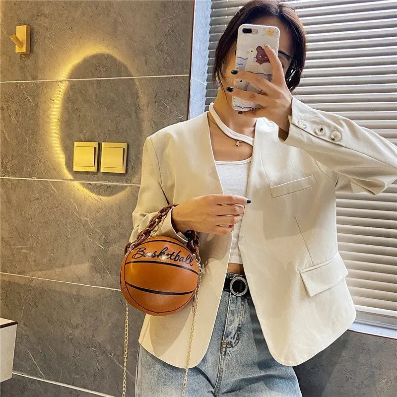 Tas Dames - Ronde Mini Handtas met Ketting | Streetstyle
