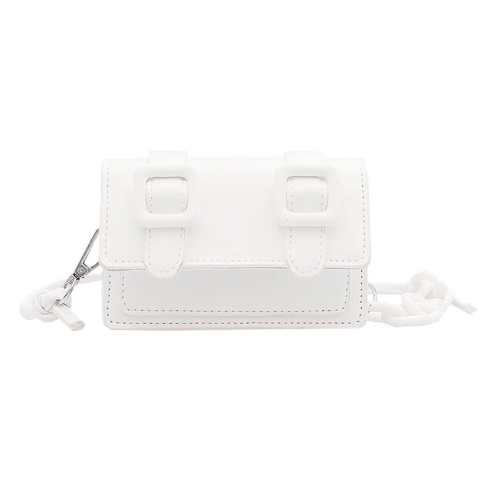Mini Tas Dames - Crossbody met Dubbele Gesp en Ketting | Chique