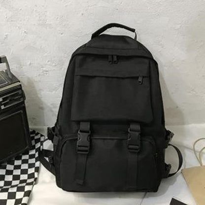 Tas Dames - Grote Functionele Rugzak met Meerdere Vakken en Klikgespen | Casual