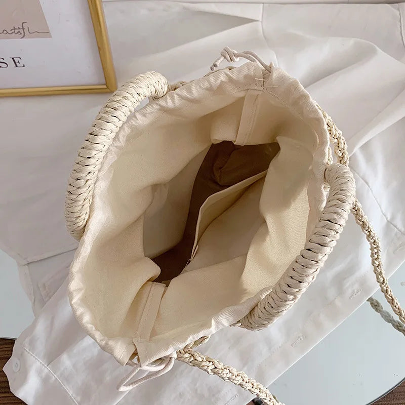 Handtas Dames - Gevlochten Zomertas met Madeliefjes | Casual