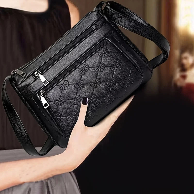 Tas Dames - Crossbody met Strik Reliëf en Meerdere Vakken | Casual