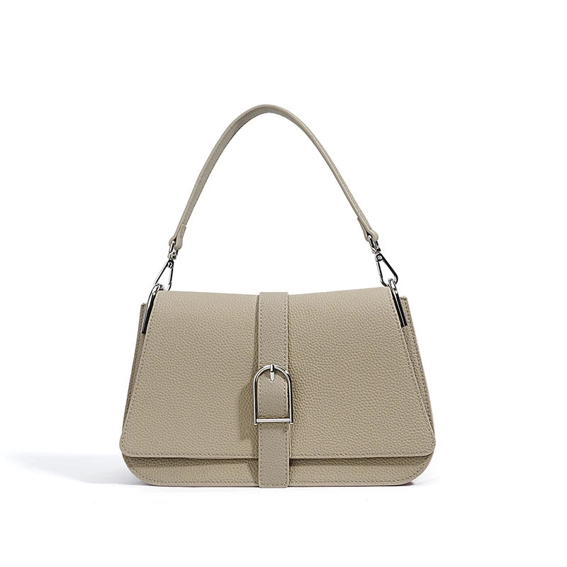 Tas Dames - Stijlvolle Schoudertas met Gesp en Flapdetail | Chique