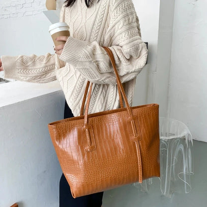 Tas Dames - Grote Shopper met Krokodillenprint | Elegant