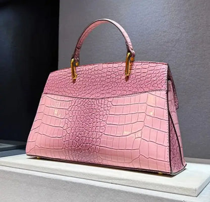 Tas Dames - Flap Tas met Logo Band en Bedeltje | Chique
