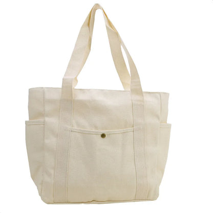 Tas Dames - Ruime Shopper met Zijvakken en Drukknoop | Casual