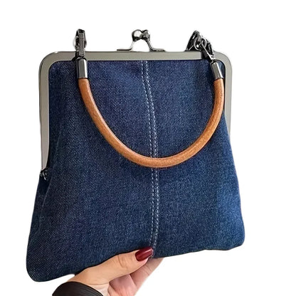Handtas Dames - Retro Klikslot Tas met Rond Handvat | Chique
