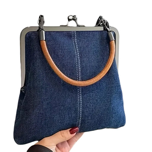 Handtas Dames - Retro Klikslot Tas met Rond Handvat | Chique