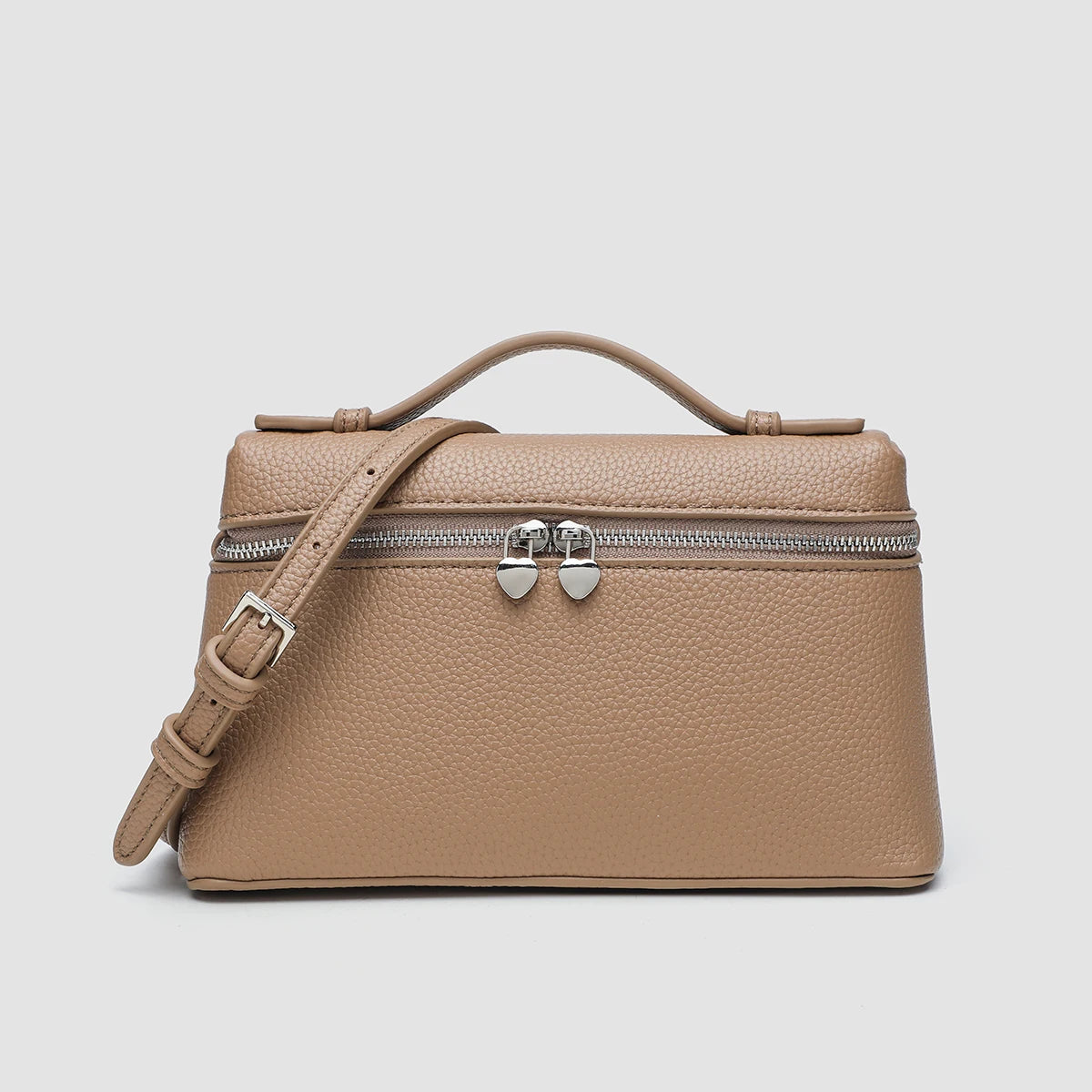 Tas Dames - Rechthoekige Crossbody met Dubbele Rits | Klassiek