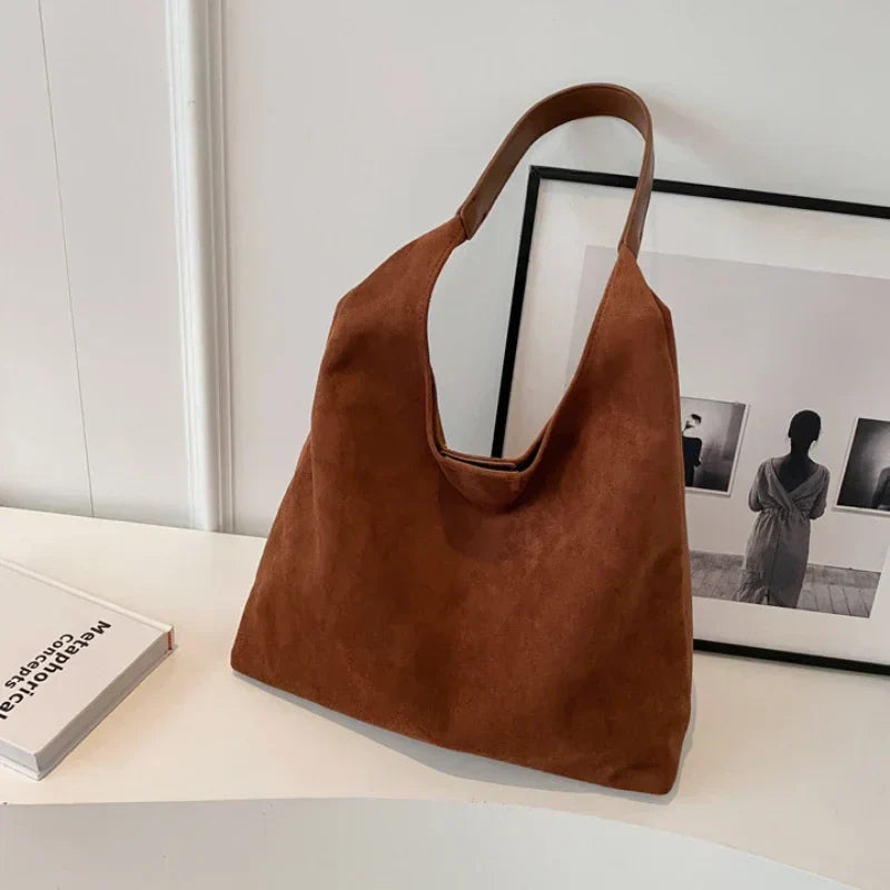 Tas Dames - Grote Zachte Hobo met Brede Schouderband en Open Top | Casual