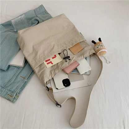 Tas Dames - Grote Bucket Bag met Trekkoord en Voorvak | Casual