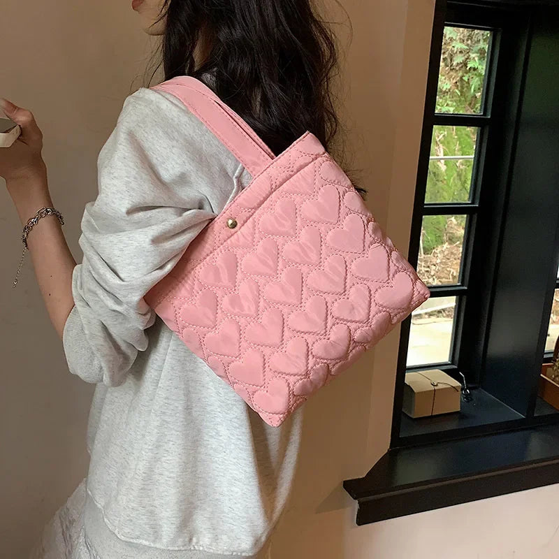 Tas Dames - Gewatteerd met Hartjesprint | Shopper