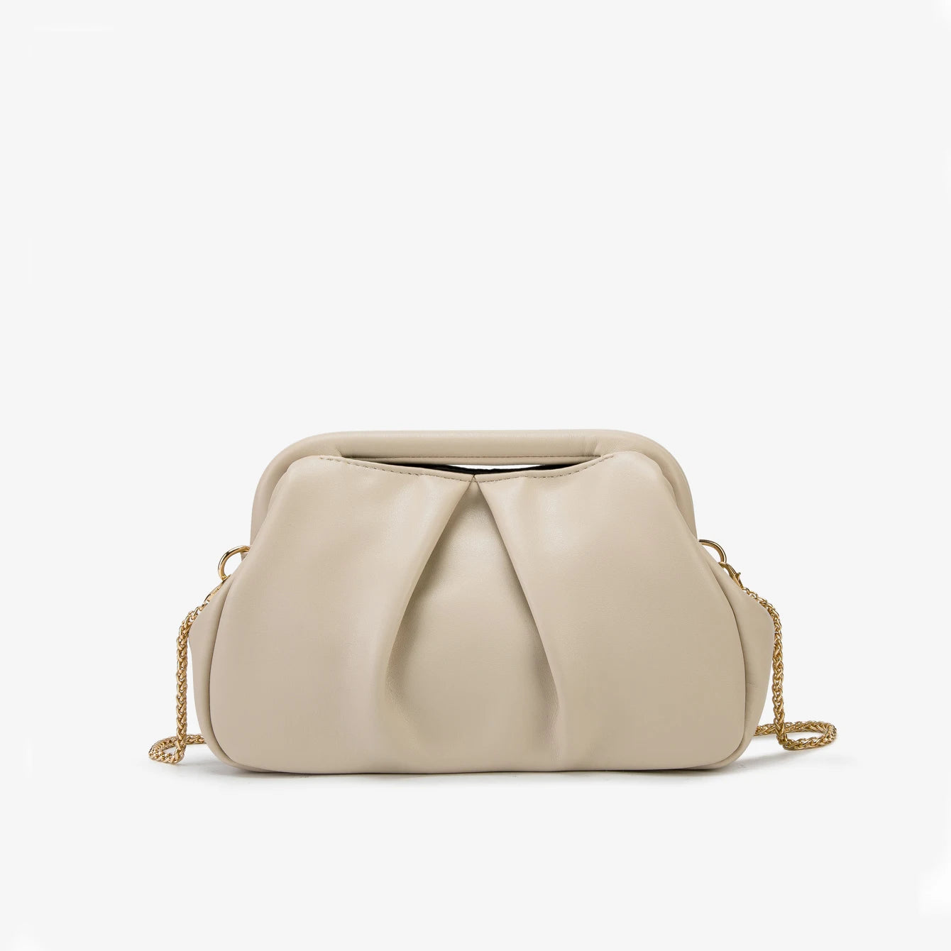 Handtas Dames - Geplooide Avondtas met Ketting | Glamour