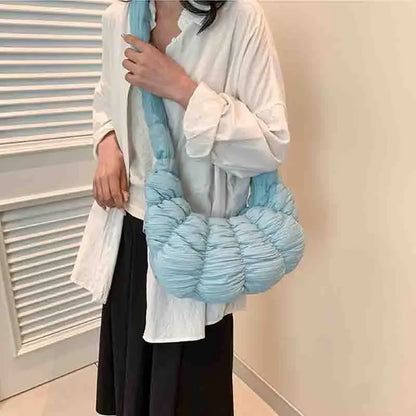 Tas Dames - Wolkvormige Handtas met Gerimpeld Design | Chique