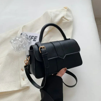 Tas Dames - Handtas met Klep en Gouden Gesp | Chique