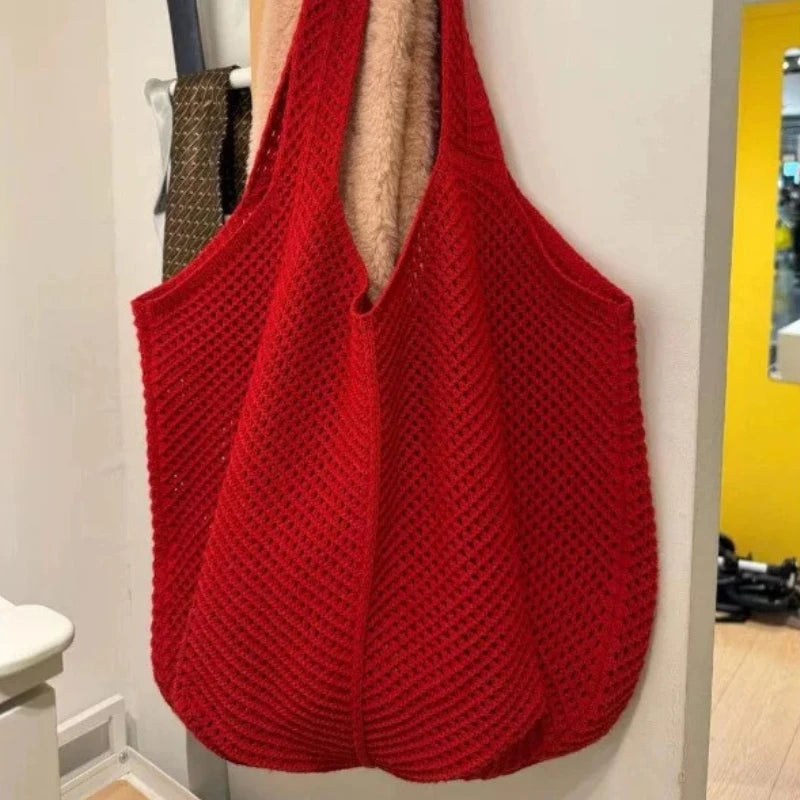 Tas Dames - Grote Gehaakte Shopper met Open Vlechtstructuur | Boho