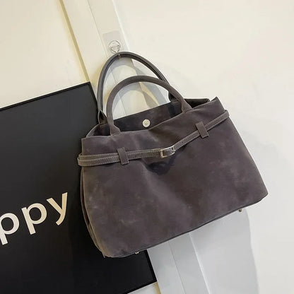 Handtas Dames - Grote Tas met Gespelement en Schouderriem | Chique