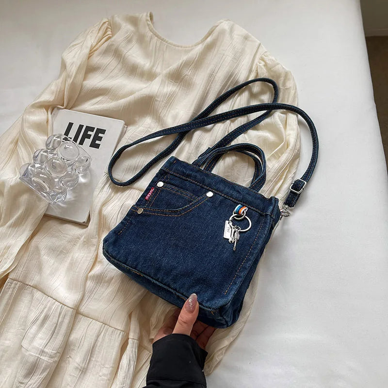 Handtas Dames - Casual Crossbody met Sleutelhanger en Vakjes | Speels