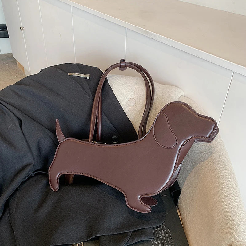 Tas Dames - Mini Handtas in Hondvorm met Hengsels | Schattig