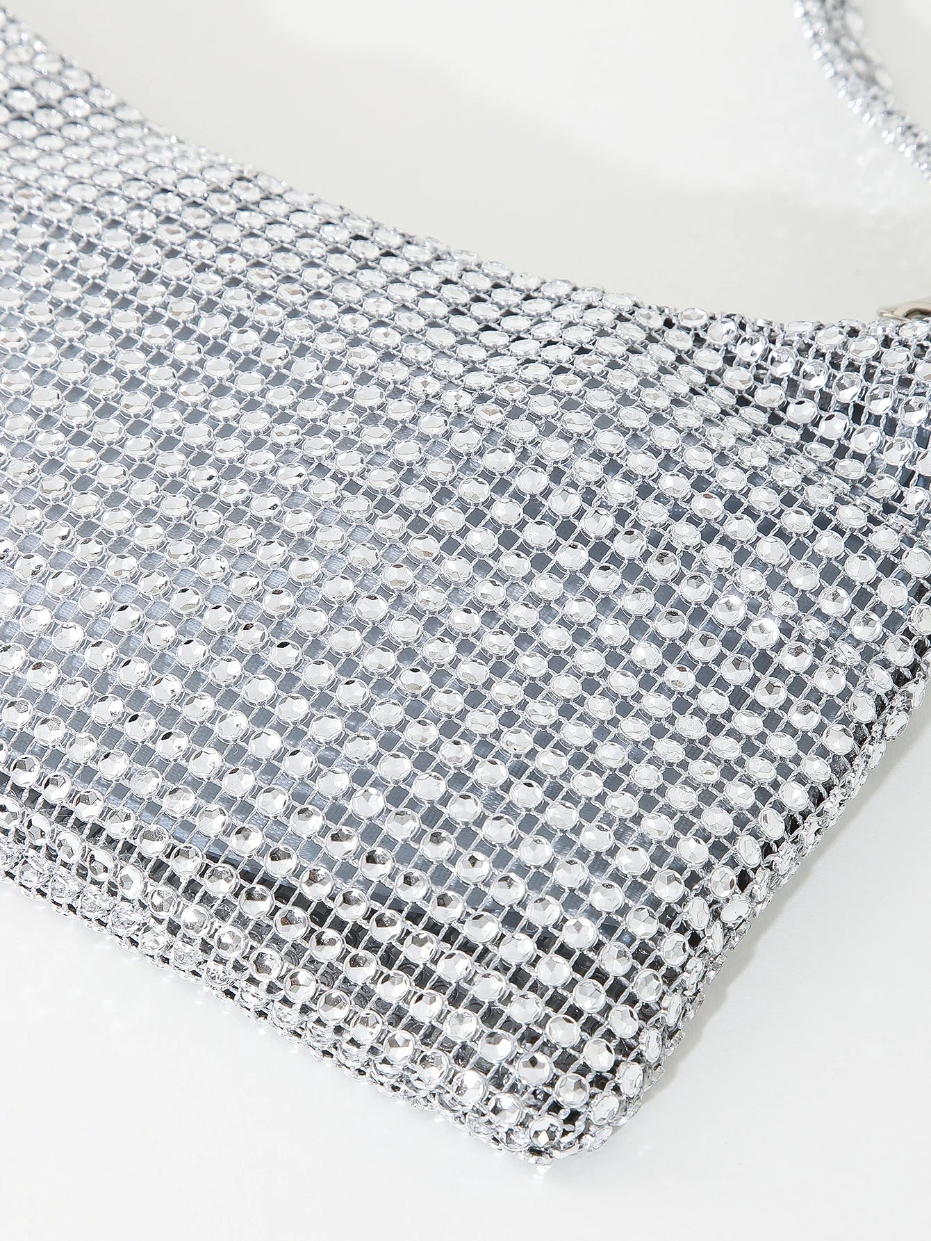 Tas Dames - Glinsterende Avondtas met Strass Ketting | Feest