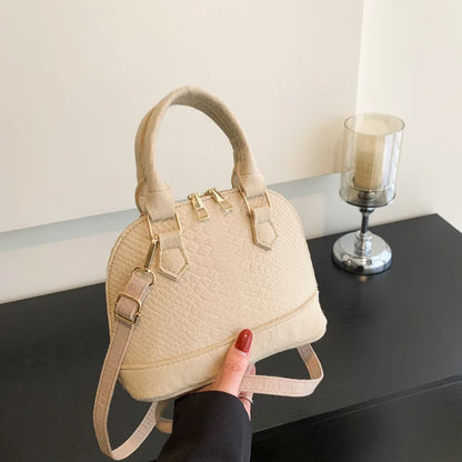 Tas Dames - Handtas met Krokodilprint en Gouden Dubbele Rits | Chique