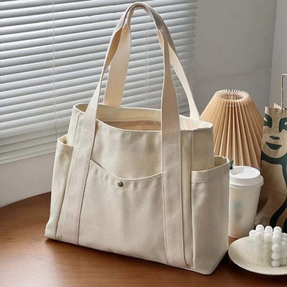 Tas Dames - Ruime Shopper met Zijvakken | Casual Draagtas
