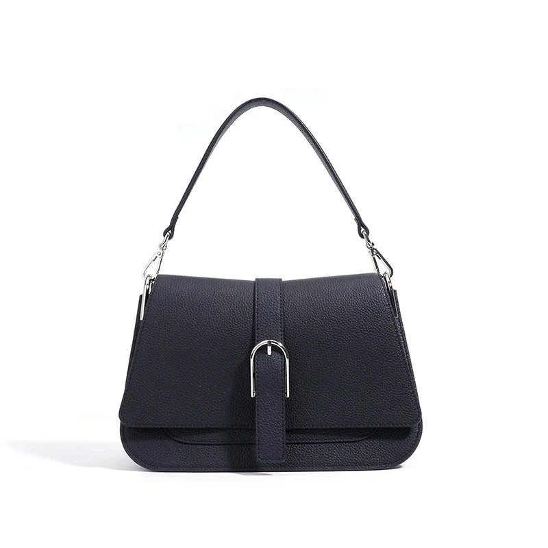 Tas Dames - Stijlvolle Schoudertas met Gesp en Flapdetail | Chique