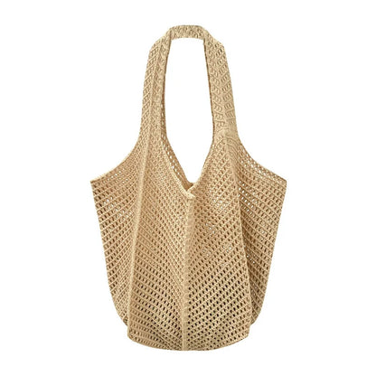 Tas Dames - Grote Gehaakte Shopper met Open Vlechtstructuur | Boho