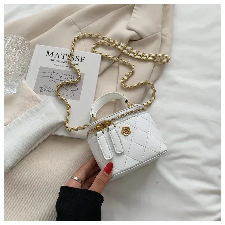 Handtas Dames - Gewatteerd met Ketting en Gouden Details | Chique