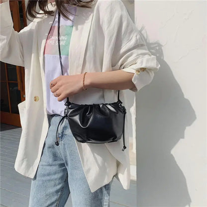 Tas Dames - Zachte Crossbody Clutch met Geplooide Look | Elegant