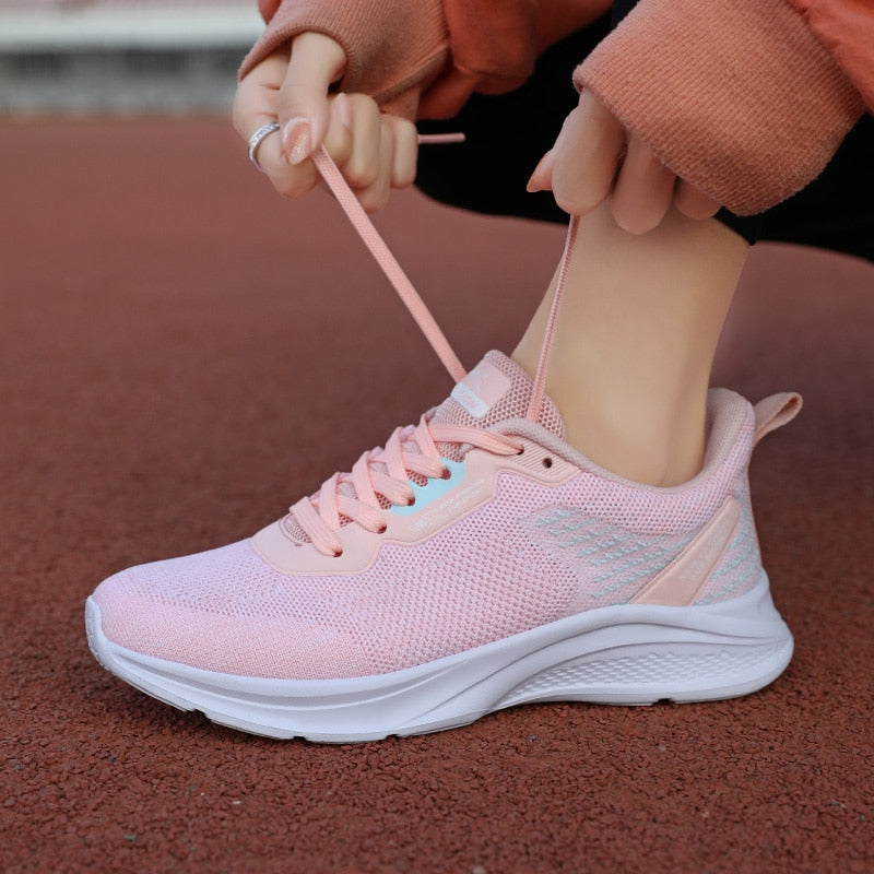 Sneakers Dames - Lichte Hardloopstijl met Veters | Sportief