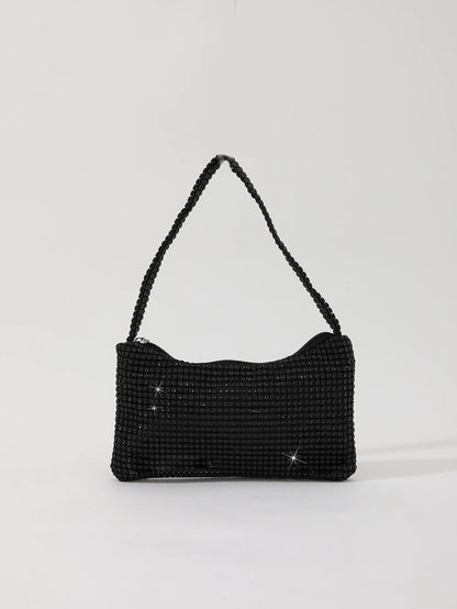 Tas Dames - Glinsterende Avondtas met Strass Ketting | Feest
