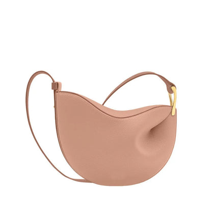 Tas Dames - Halfmaan Crossbody met Gouden Hardware | Minimalistisch