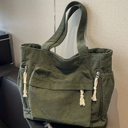 Tas Dames - Grote Shopper met Meerdere Vakken en Kwastjes | Casual