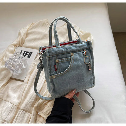 Handtas Dames - Casual Crossbody met Sleutelhanger en Vakjes | Speels