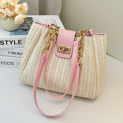 Tas Dames - Pluche Schoudertas met Handvat en Riem | Casual